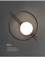 Lámpara De Pared LED Moderna Dorada/Negra Luz De Pared Creativa Para Dormitorio Y Sala De Estar Instalación En Pared Incluye Bombilla - details 9