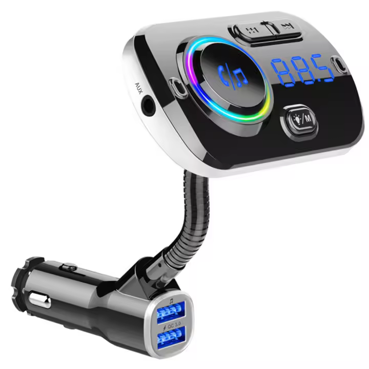 Transmisor FM Bluetooth para coche, radio inalámbrica Adaptador Bluetooth para reproductor de música con manos libres - 1