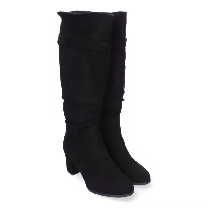 PuntoSalao Botas altas tacón medio cómodo para mujer color negro ZS-93 - 1