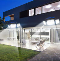 Luz Solar Exterior Ajustable Con 3 Cabezas Y 3 Modos Sensor De Movimiento Inalámbrico Impermeable 167 LEDs Luz De Punto Y Ancho - details 11