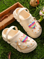 Clogs Casuales Para Niñas Con Decoraciones De Corazones Secado Rápido Ligeros Y Antideslizantes Adecuados Para Baños Internos Y Externos - details 20