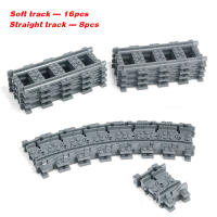 Bloques De Construcción Creativos Para Niños City Trains Tracks Flexibles Forked Recto Curvo Riel Suave Juguete De Alta Tecnología DIY - details 0