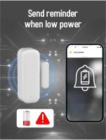 Sensor De Puerta WiFi Tuya Sensor De Ventana Inteligente Control Remoto Por Alexa Google Home App Smart Life Compatible Con Smart Home - details 9