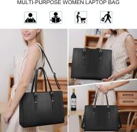 Bolso de cuero para portátil de 15,6 pulgadas para Mujer, impermeable, maletín profesional para hombre, Gran capacidad - details 4