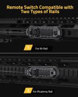 RichFire Flashlight Táctica 2000 Lumens Compatible Con M-Rail Con Interruptor De Presión Remoto Luz De Arma Recargable Para Caza Impermeable - details 5