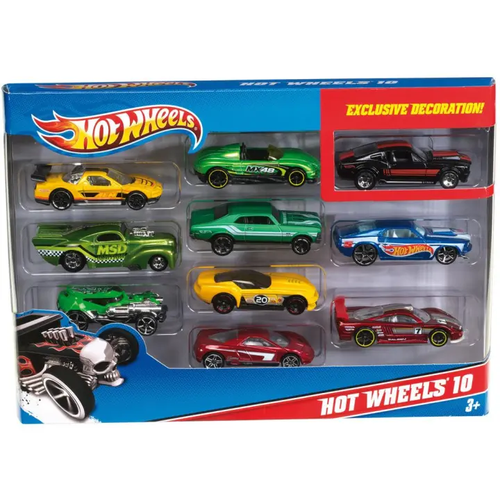 Hot Wheels Pack 10 Vehículos de Juguete Mattel 54886 Vehículos para jugar - 1