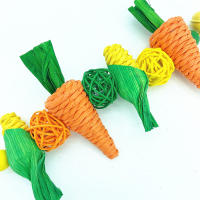 Juguetes Para Masticar Hechos a Mano 1pc Aleatorio Color Y Estilo Vinas Caracoles Y Maíz Para Pequeños Animales (hamster Conejo Pájaro Perro Etc.) Material De Rattan - details 5