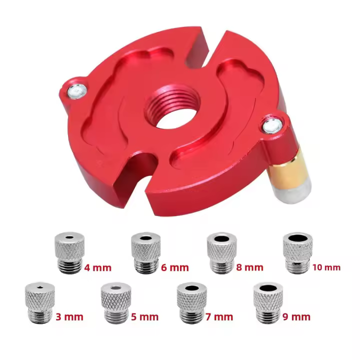 Kit De Guía Para Taladro De Agujeros Verticales Juego De Herramientas De Aleación De Aluminio Self-Centering Para Trabajos De Madera - 1