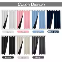 Cortinas De Blackout Tejidas 100% Gruesas Para Invierno Con Anillas Listas Para Instalar Para Sala De Estar Dormitorio Decoración Y Aislamiento De Luz - details 0