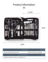 Kit De Manicura Y Pedicura En Acero Inoxidable Herramientas De Cuidado De Uñas Y Pies Incluye Tijeras De Cutícula Y Afeitadora De Pies Vchose - details 2
