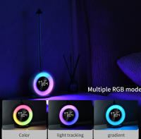 Lámpara de escritorio Nueva 2023, Reloj con calendario perpetuo, despertador, iluminación colorida, Ambiente con Sonido, Luz Nocturna de metal. - details 3