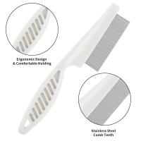 Peine De Acero Inoxidable Para Perros Y Gatos Cepillo De Aseo Para Mascotas Herramienta De Pelaje Y Pulgas Ideal Para Baño Y Limpieza - details 25