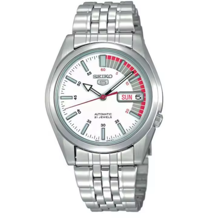 Reloj Automático SEIKO 5 SNK369K1 para Hombre - Esfera Blanca, Resistant to Agua - 1