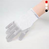 Guantes De Sol En Satén Estirables Clásicos Para Mujer En Blanco Y Oro Champán Guantes De Boda Adultos Talla Ajustable Moda - details 2