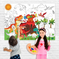 Libro De Colores Grande 110x80cm Con Dinosaurios Para Niños Mesa De Colorear Para Fiestas De Cumpleaños Suministros Y Favoritos - details 2
