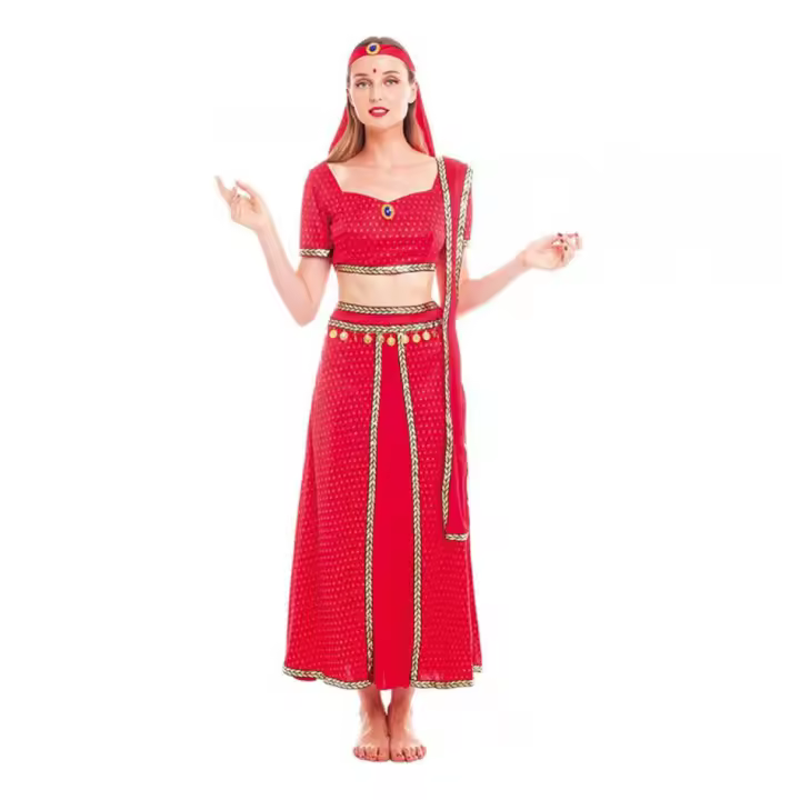Partilandia Disfraz de Hindú Bollywood Fucsia para mujer - 1
