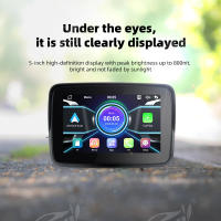 EKIY Pantalla De Navegación Portátil Para Moto 5 Pulgadas Con Android Auto Y Carplay Sin Cable Monitor Impermeable Para Moto Car Play - details 6
