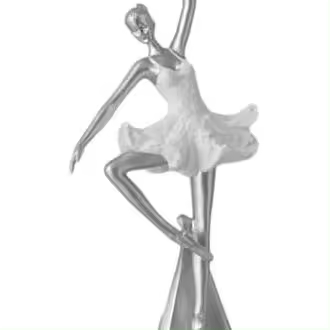 Estatua de bailarina, escultura de bailarina, decoración de mesa de 15 pulgadas de alto, gran regalo para cumpleaños, día de la madre, aniversario de Navidad, dorado - 1