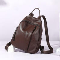 Mochila De Cuero Genuino Zency Para Mujer Anti-Robo Estilo Clásico Casual Para Viajes Y Escuela Bolsa Diaria Para Niñas - details 0