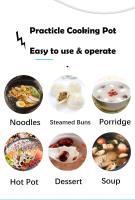 Olla Múltiple Eléctrica Mini Para 1-2 Personas Con Funda Inoxidable Y Sello Antideslizante Para Cocinar Y Hornear En Casa - details 3