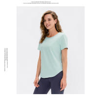 Top De Yoga Para Mujer Sólido Con Manga Corta Sudadera Deportiva Fitness Ropa De Gimnasio Casual Camiseta De Entrenamiento - details 4