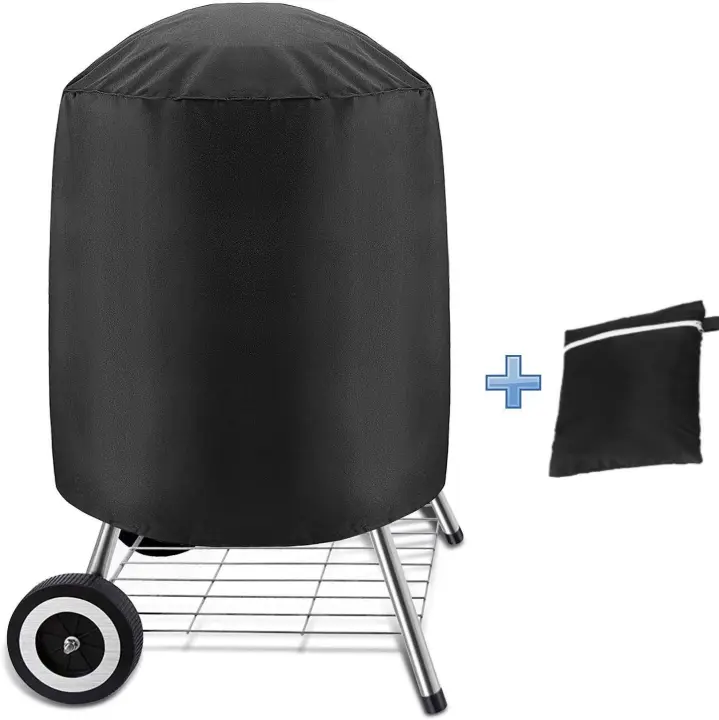 Funda para Barbacoa Impermeable,Anti-Viento/Anti-Polvo/Anti-Humedad, Resistente al Desgarro/Agua/Lluvia/Nieve/Sol, 145x61x117cm Negro - 1