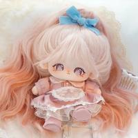 Muñeca De Algodón Rosa De 20cm Juguete De Peluche Kawaii Para Niñas Muñeca Personalizable Para Fiestas De Cumpleaños DIY Cosplay Unisex - details 0