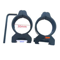2pcs Anillos De Montaje Para Ópticas De Caça Con Diâmetro De 30mm Base Attachável Picatinny De 20mm E Dovetail Acessórios De Flashlight - details 4