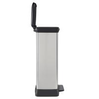 Curver Papelera de pedal doble Deco plateado 23L + 23L - details 2