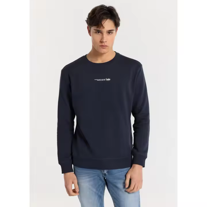 LOIS JEANS - Sudadera basica cuello caja con texto impreso en el pecho - 1