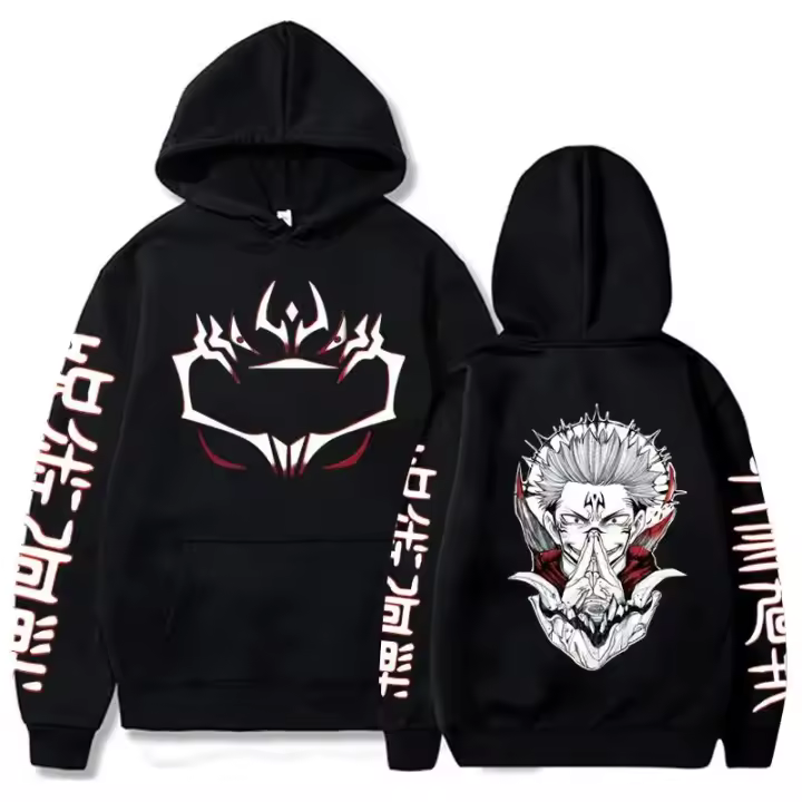  Sudadera De Manga Larga Casual Para Hombres Y Mujeres Con Estampado De Anime Jujutsu Kaisen Ryomen Sukuna Moda Harajuku - 1