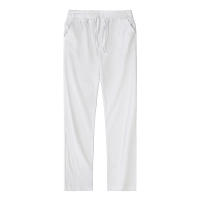 Pantalones De Lino Y Algodón Para Hombre Transpirables De Color Sólido Estilo Casual Para Otoño Ajuste Regular Cierre Elástico - details 3