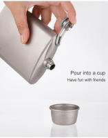 Tiartisan Botella De Vino De Titanio 200ml Con Tapa De Tornillo Para Camping Exterior Mini Olla De Vino Ligera Con Gorro - details 5