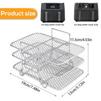 Rack De Aire Frito En Acero Inoxidable Multi Capa Repuesto Para Sartén Asador Accesorios De Cocina Gadgets Para La Cocina - details 3