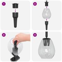 Lámparas de techo vidaXL con pantalla de vidrio ajustable antracita E27 - details 6