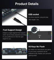 Teclado Mecánico De Juego E-YOOSO K620 Con Retroiluminación Monócrata USB De 87 Teclas Switch Azul Y Rojo Para Laptop Y PC - details 9