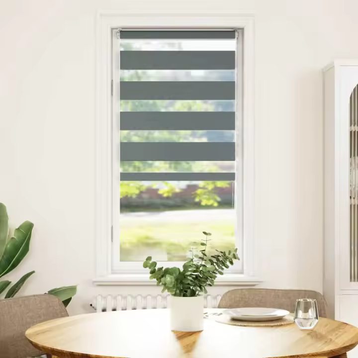 Estor cebra gris oscuro 55x100cm tejido ancho 50,9 cm poliéster - 1