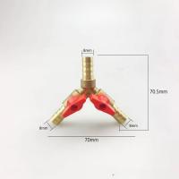 Adaptador De Conector De Tubo De Bola De Apagado Tipo Y De Latón Para Combustible Gas Agua Aceite Aire 6/8/10/12mm Tríptico - details 1