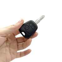 Banner - Carcasa mando llave de coche 2 botones compatible con Peugeot negro
