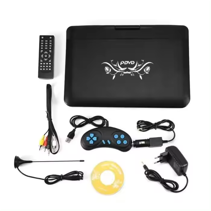 Reproductor de DVD portátil Reproductor de DVD portátil HD TV de 13,9 pulgadas Resolución 800*480 Reproductores de DVD con pantalla LCD 16:9 para niños - 1