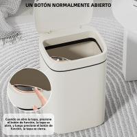 Basurero Inteligente Automático 16L Con Sensor De Movimiento Lid Para Cocina Y Baño Sin Batería Material Plástico - details 6