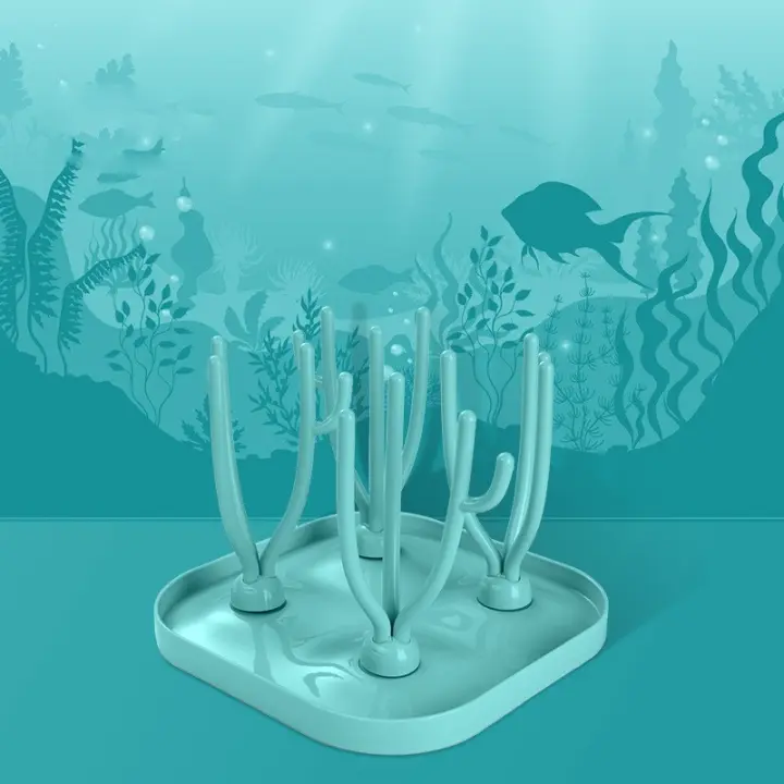 Estante De Secado Para Botellas De Bebé Y Accesorios Forma De Árbol Desmontable Soporte Para Vajilla Y Alimentos Almacenamiento De Parafauguras Y Pacíficos - 1