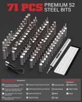 Juego De Destornilladores Eléctricos De Precisión 75 En 1 3.7V Con Luz LED Y 71 Piezas De Destornilladores Magnéticos Herramientas Profesionales Para Reparación - details 9