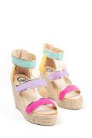 Lyla Wang sandalias cuña alta de esparto con plataforma mujer con cremallera trasera - details 13
