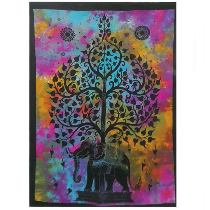 Arte de pared de algodón - Árbol elefante - 1