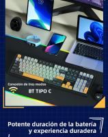 Teclado Mecánico De Juego AULA F108 100% Layout Tasa De Encuesta 1K Switch Lineal Hot Swappable Con Software De Macro - details 8