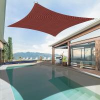 Vela de Sombra Rectangular 3x4m Rojo Ladrillo, Toldo Impermeable Protección UV para Jardín Terraza Patio Exterior Piscina con Cuerda Libre - details 2