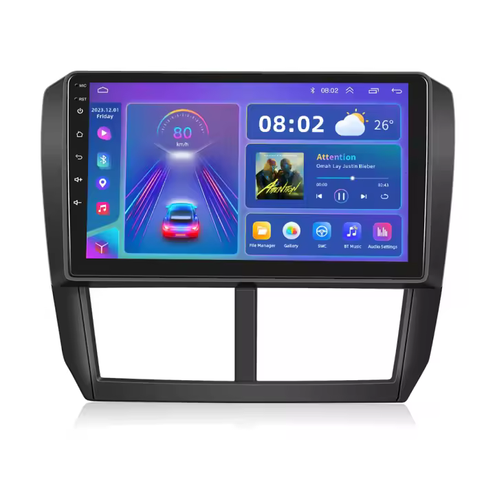 Podofo Radio de coche Android 2 Din para Subaru Forester 2008 2009 2010 2011 2012 Carplay 8+128GB AI Voice WIFI+4G DSP GPS Navegación Multimedia Reproductor de Video - 1