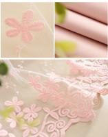Cortinas De Princesa Rosa Coreanas Para Niñas Habitación Dormitorio Estudio Románticas Con Tratamiento De Ventanas De Bloqueo Total 1 Panel Algodón 100% - details 3
