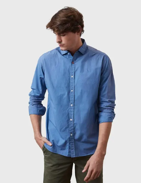 Altonadock - Camisa Azul para Hombre - Alta Calidad - 1